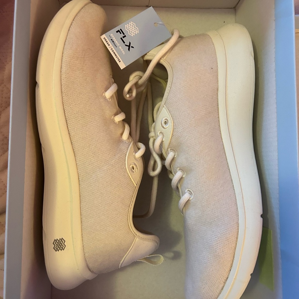 FLX White Wool Sneakers